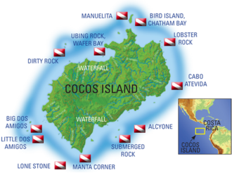 Cocos Island Okeanos Aggressor I dive map