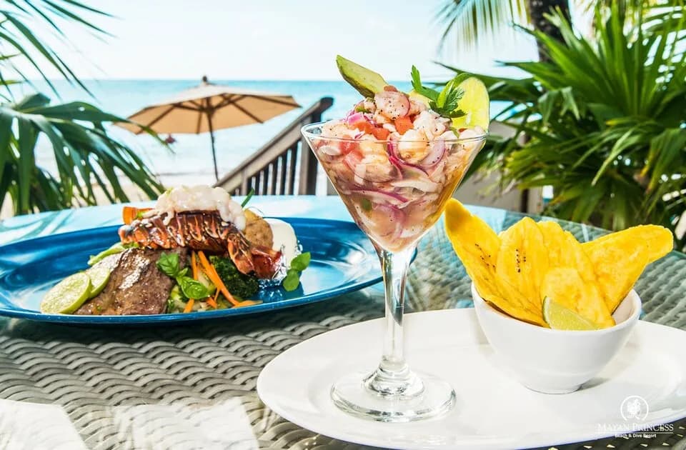Food at Maya Princess Roatan