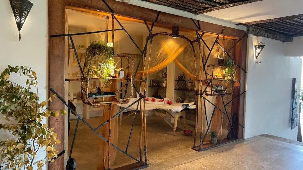 African-style decorative wooden doorway