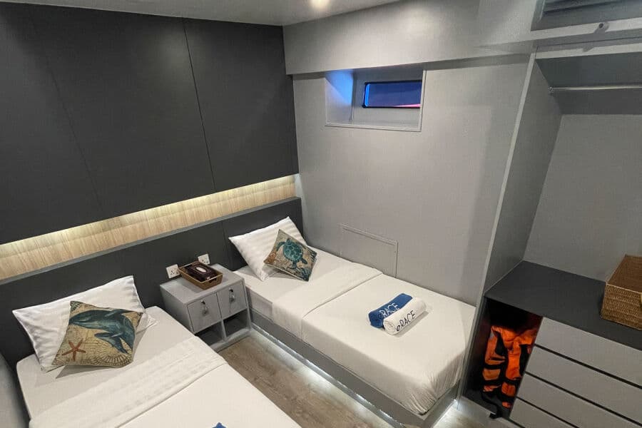 Twin Single Bed  - Cabin 9 & 10 Lower Deck - image