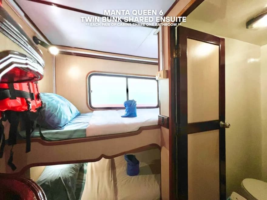 Twin Bunk Bed Shared Ensuite Cabin - image Twin Bunk Bed Shared Ensuite Cabin - image