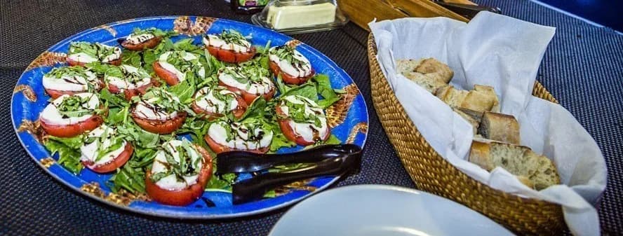 Delicious meals served onboard