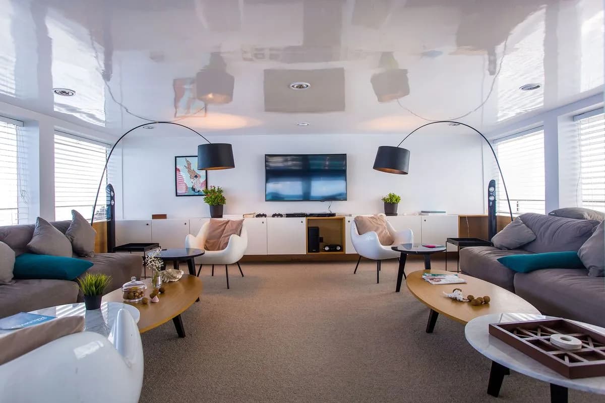 Indoor salon with couches