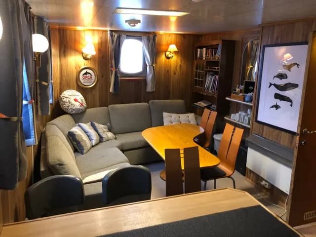 Indoor lounge and dining area