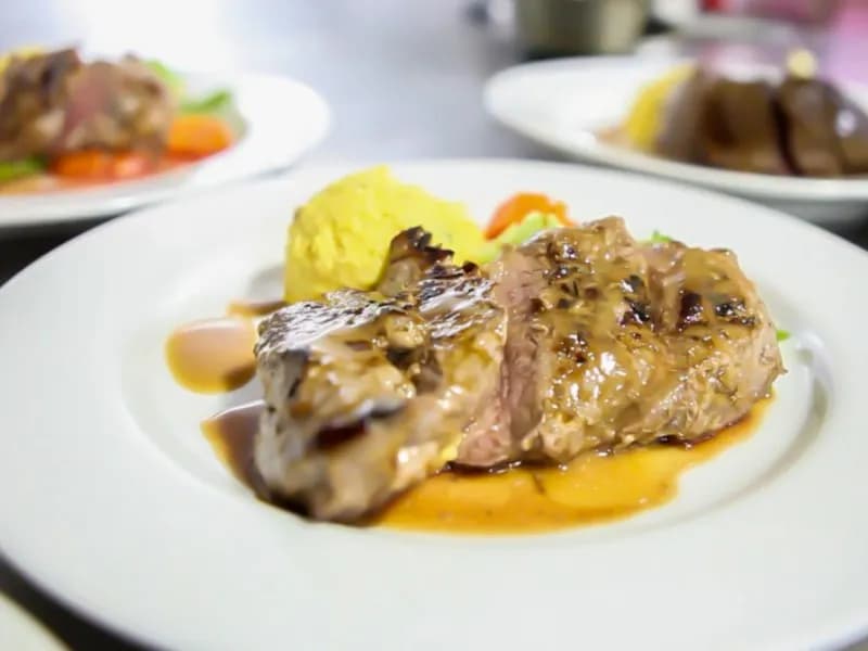 A meal aboard the Damai I (Dive Damai Liveaboard)