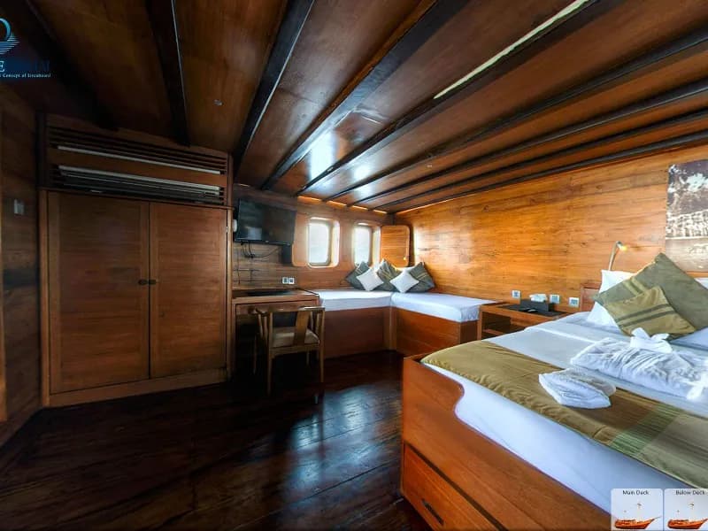 Master Cabin interior aboard Damai I Liveaboard