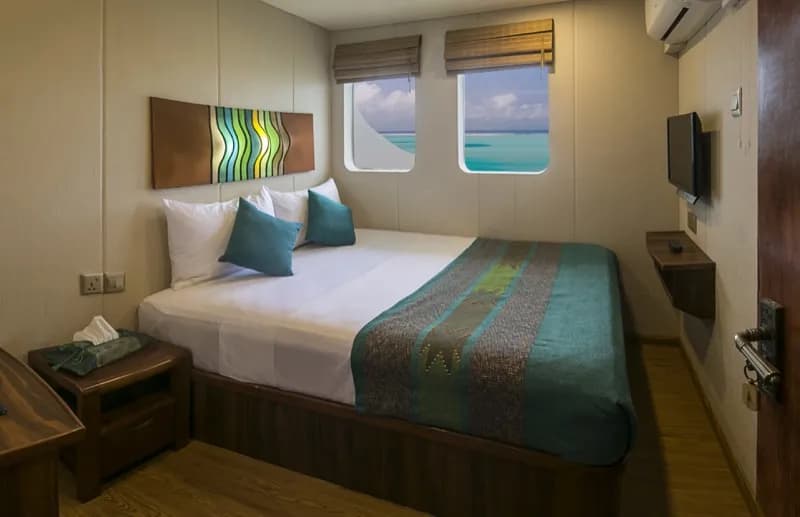 Carpe Diem Maldives main deck cabin.
