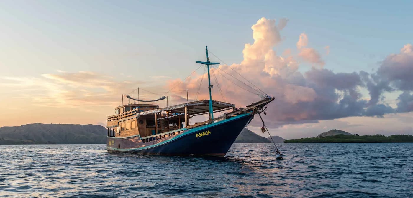 Exterior of the Amalia Liveaboard Komodo