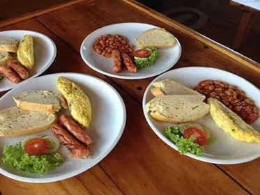 Delicious food served onboard