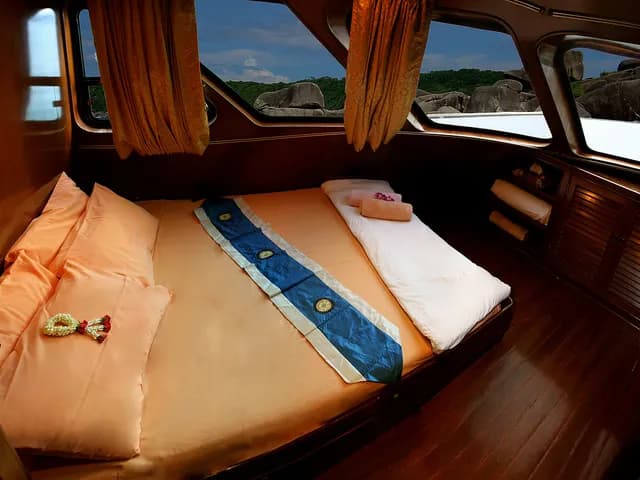 Large bed with a nice view