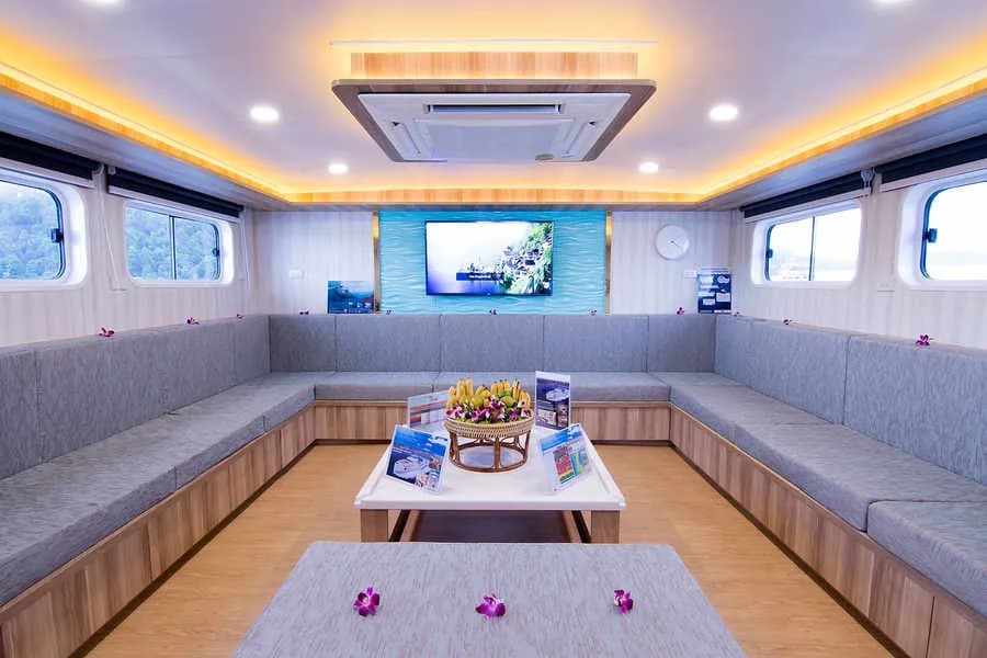 Indoor salon with couches