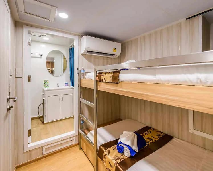 Bunk beds in the accommodation