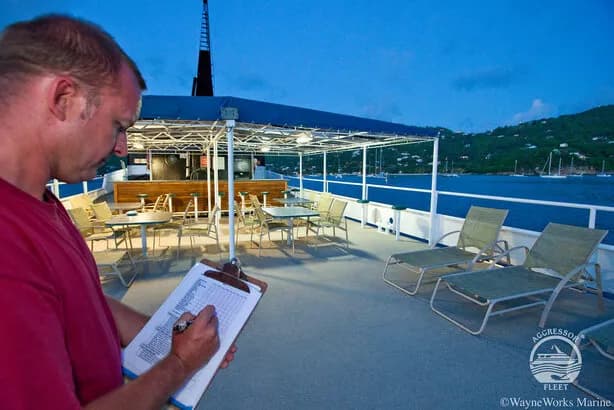 Oceanic Aggressor II liveaboard sun deck.