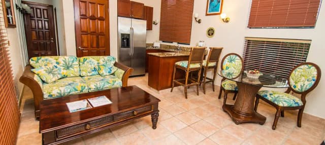 Interior of a two-bedroom family suite at Las Sirenas by Mayan Princess Roatan