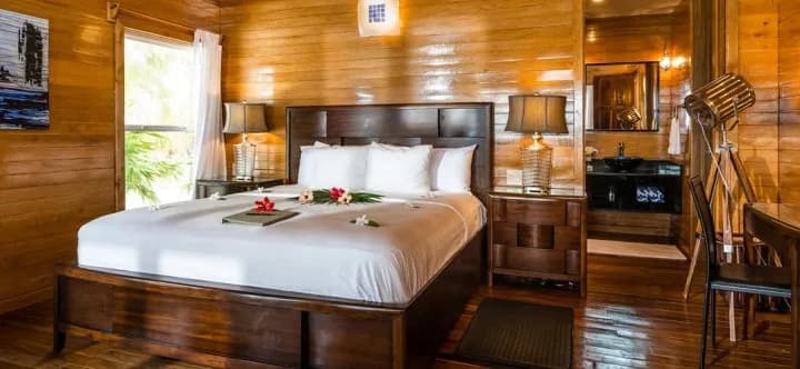 A large room in a Presidential Villa at Turneffe Island Resort A large room in a Presidential Villa at Turneffe Island Resort