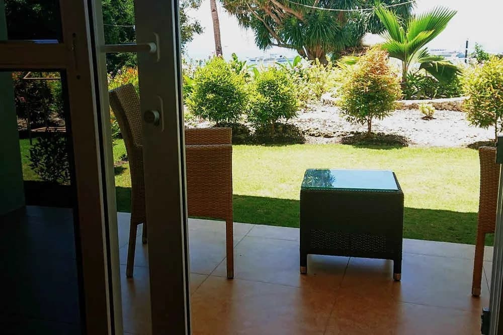 The private veranda of the Seaview Premium Room The private veranda of the Seaview Premium Room