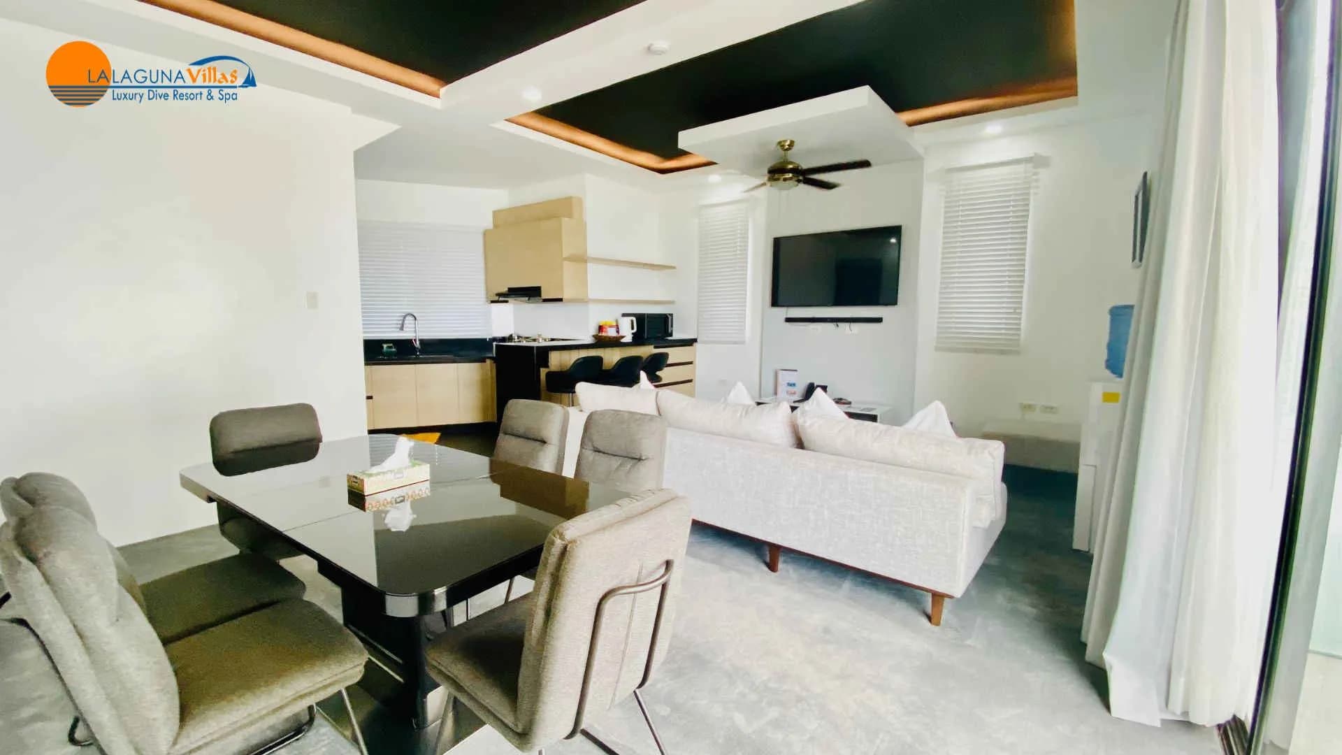 Dining room and living room Dining room and living room