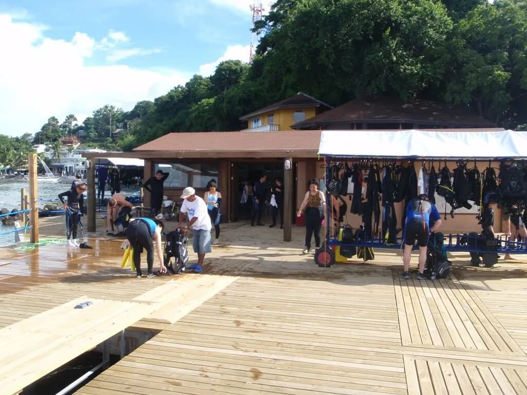 The dive center at El Galleon