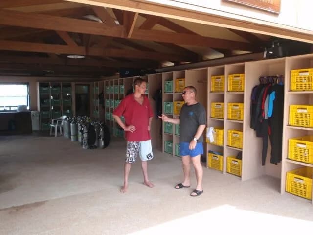 Dive center at El Galleon