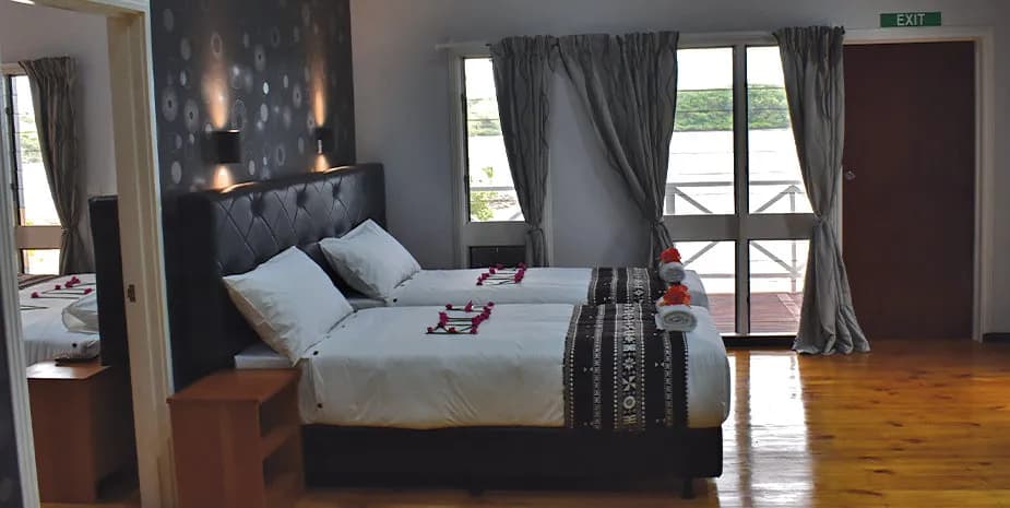 Beach Front Deluxe Twin King Single room layout Beach Front Deluxe Twin King Single room layout