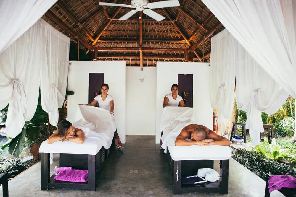 Massage tables in the spa at Atmosphere Resort. Massage tables in the spa at Atmosphere Resort.