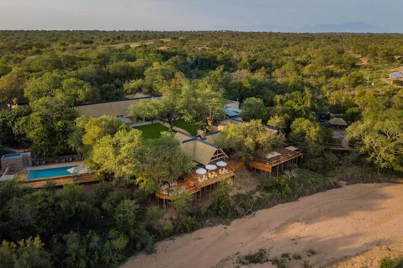 Thornybush Game Lodge aerial view Thornybush Game Lodge aerial view