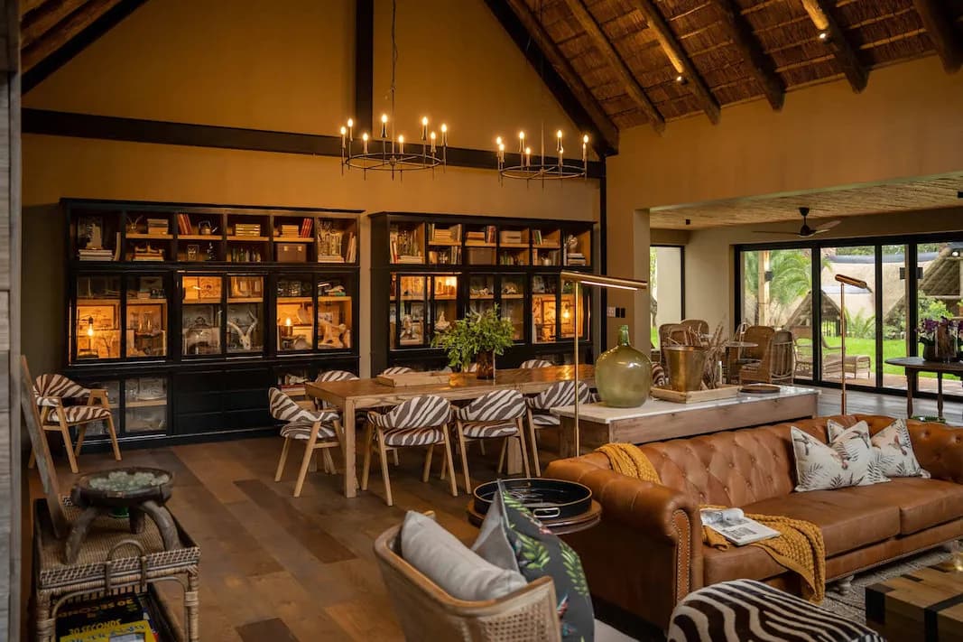 Salon and dining area inside the lodge Salon and dining area inside the lodge
