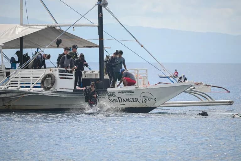 Guests on the dive boat Guests on the dive boat