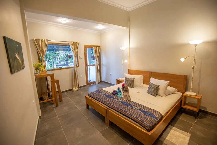 Interior of a beachfront room at NAD Lembeh Interior of a beachfront room at NAD Lembeh
