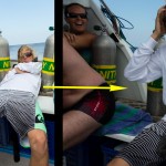 Brent naps on the Gangga Divers Boat
