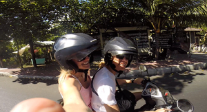 Scooter ride in Candidasa