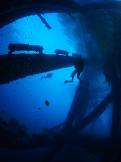 diving oil rigs