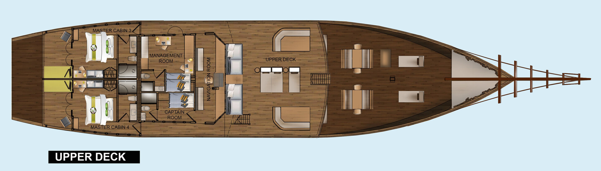 Coralia Liveaboard's deck plan