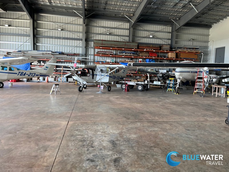 The airport hangar - getting to Yap with Pacific Missionary Aviation.