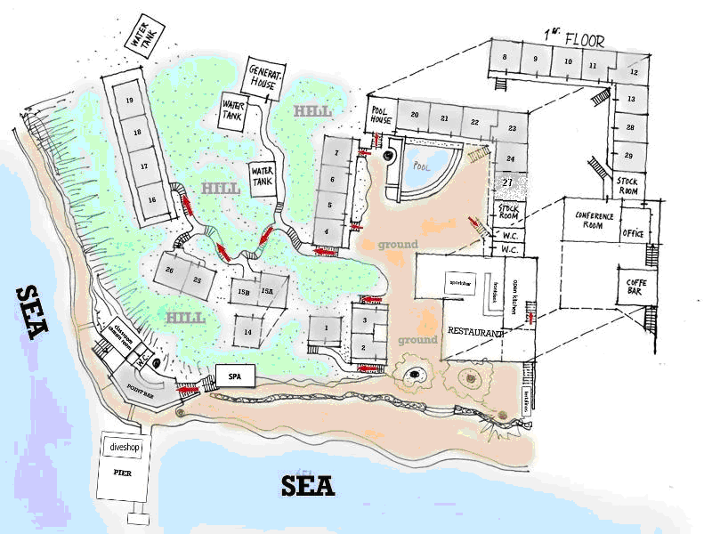 El Galleon Resort Map