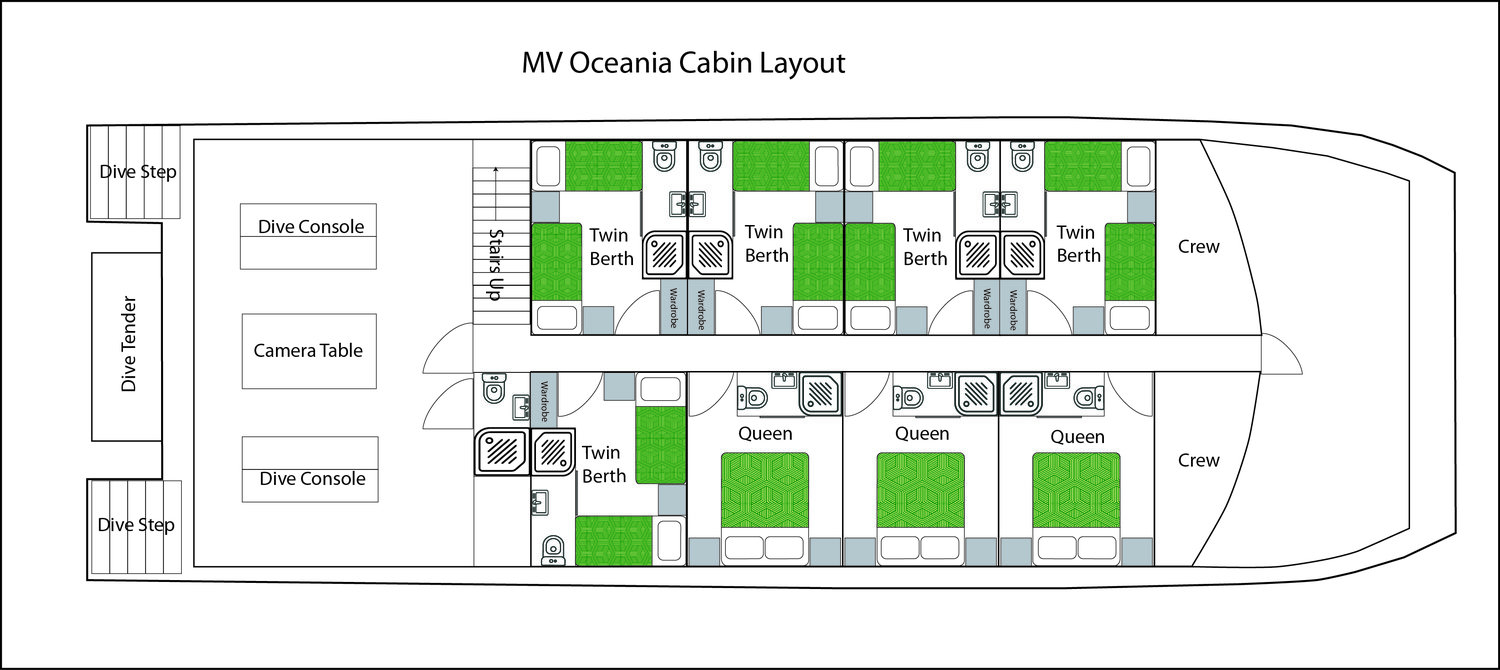 MV Oceania deck plan