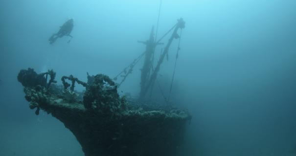 A shipwreck in the Solomon Islands 