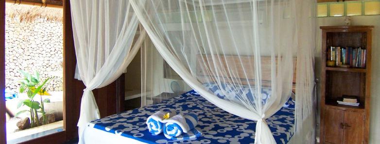 Bedroom in a large villa at Bloo Lagoon Eco Village
