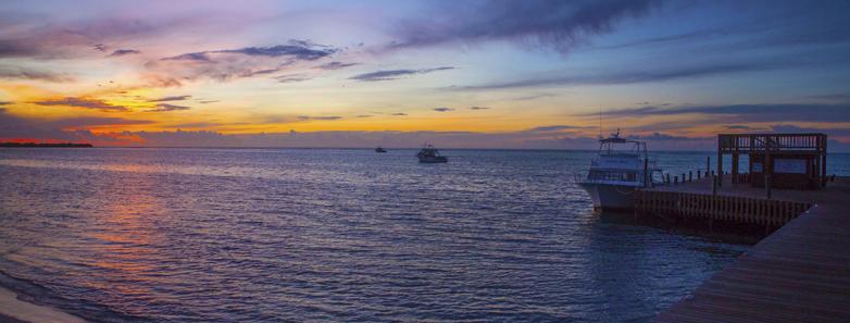 A sunset sea view at Cayman Brac Beach Resort