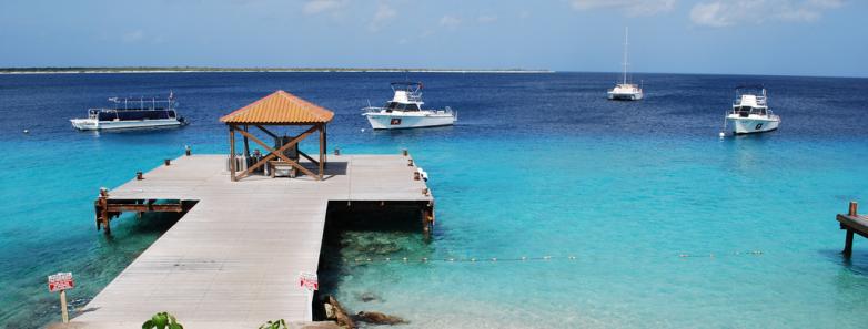 The jetty at Captain Don's Habitat dive resort in Bonaire