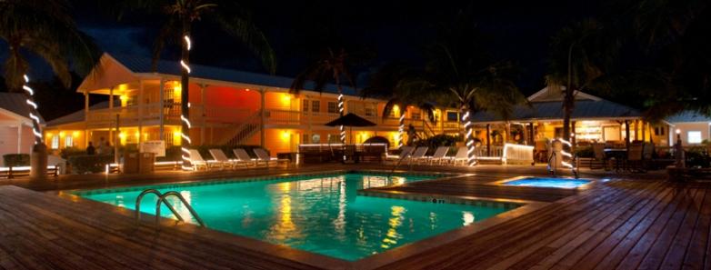 A nighttime view of Little Cayman Beach Resort