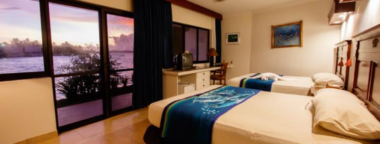 Manta Ray Bay Resort oceanview room.