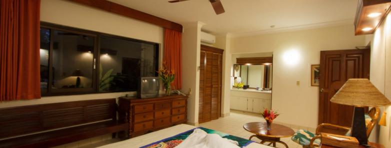A standard room at Manta Ray Bay Resort in Yap, Micronesia.