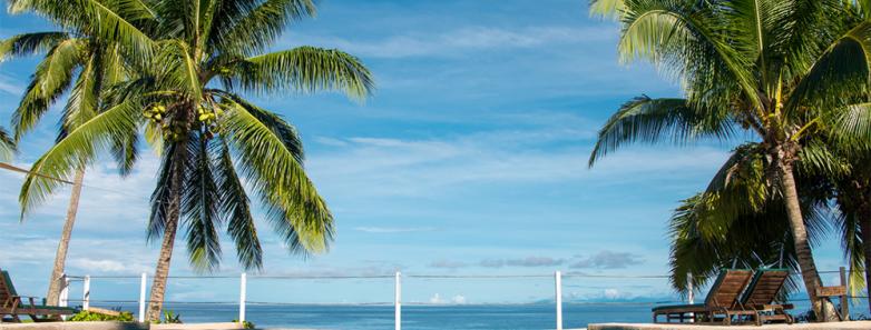 Infinity pool view at Paradise Taveuni