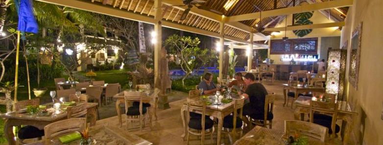The restaurant at Bayshore Villas Candidasa.