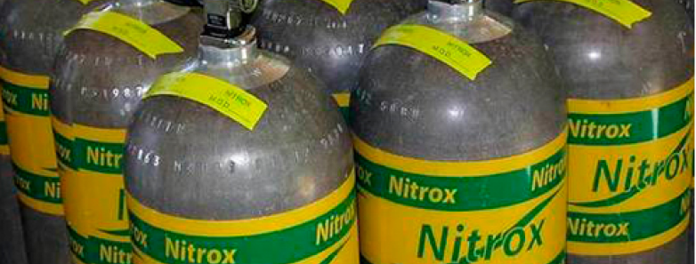 Scuba cylinders containing enriched air nitrox.