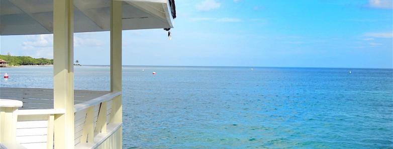 A beautiful sea view at Fantasy Island Roatan Resort.