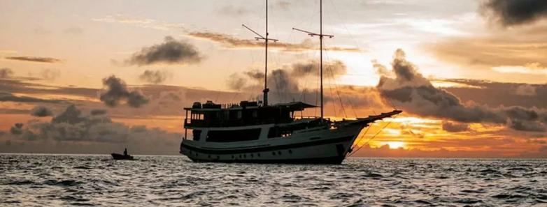The Indo Master sailing the Indonesian waters at sunset