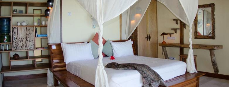 Villa Santai bedroom at Misool Resort