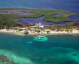 Blackbird Caye Resort aerial view